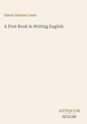 A First Book in Writing English