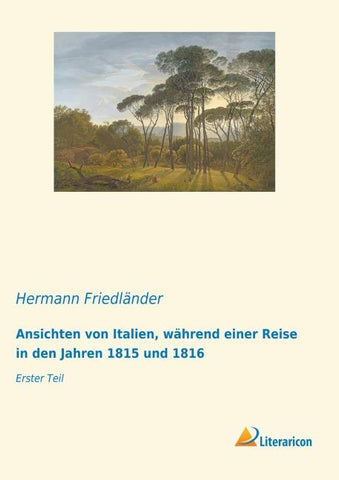Ansichten von Italien, während einer Reise in den Jahren 1815 und 1816