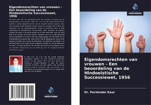 Eigendomsrechten van vrouwen - Een beoordeling van de Hindoeïstische Successiewet, 1956