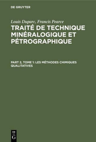Les méthodes chimiques qualitatives