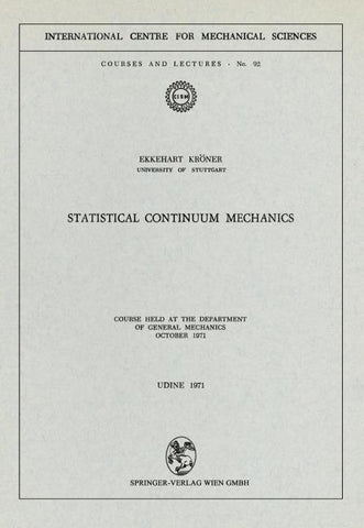 Statistical Continuum Mechanics