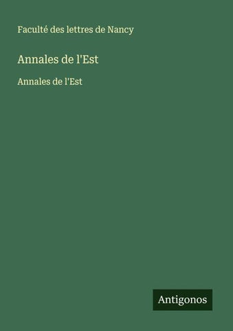 Annales de l'Est