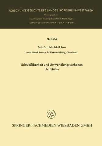 Schweißbarkeit und Umwandlungsverhalten der Stähle