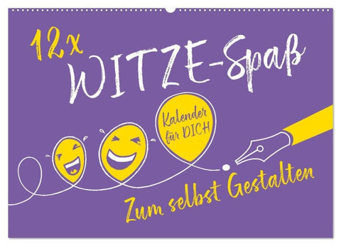 12 x WITZE-Spaß - Bastelkalender (Wandkalender 2026 DIN A2 quer), CALVENDO Monatskalender
