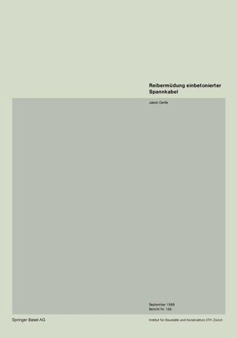 Reibermüdung einbetonierter Spannkabel