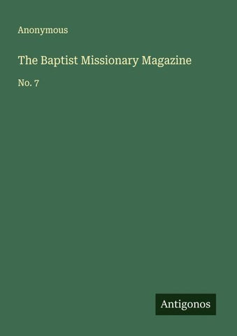 The Baptist Missionary Magazine
