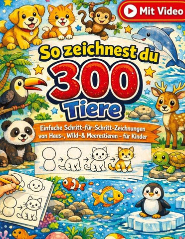So zeichnest du 300 Tiere