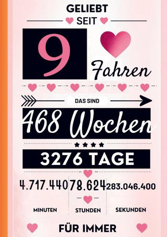 Notizbuch für Mädchen 9 Jahre- Geburtstagsgeschenk für 9 jährige Mädchen