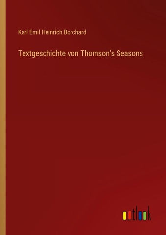 Textgeschichte von Thomson's Seasons