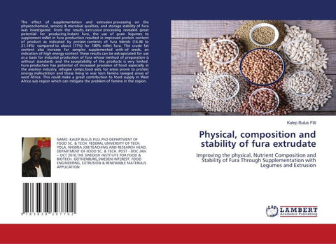 Physical, composition and stability of fura extrudate