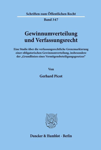 Gewinnumverteilung und Verfassungsrecht.