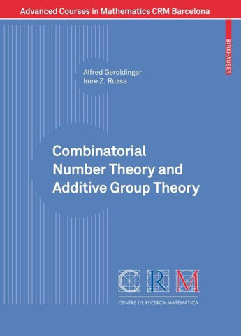 Combinatorial Number Theory and Additive Group Theory