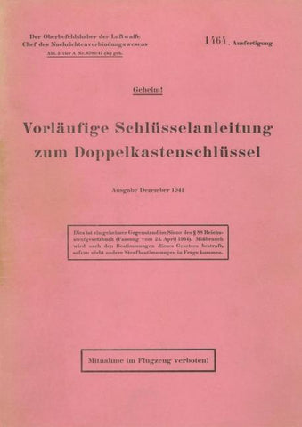 Vorläufige Schlüsselanleitung zum Doppelkastenschlüssel
