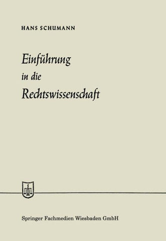 Einführung in die Rechtswissenschaft