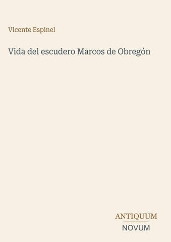Vida del escudero Marcos de Obregón