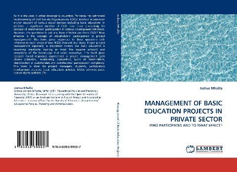 MANAGEMENT OF BASIC EDUCATION PROJECTS IN PRIVATE SECTOR