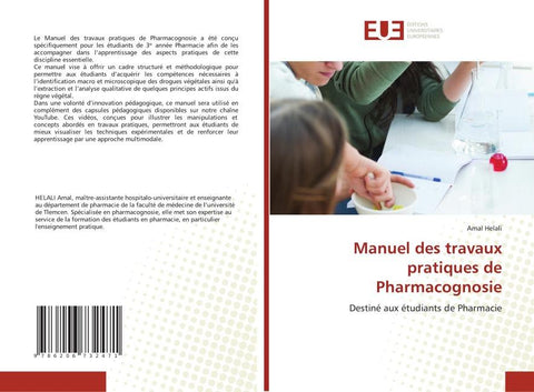 Manuel des travaux pratiques de Pharmacognosie