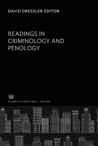 Readings in Criminology and Penology