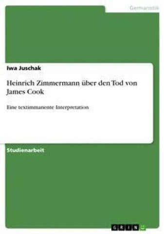 Heinrich Zimmermann über den Tod von James Cook