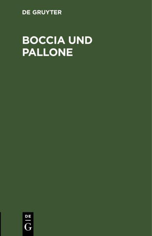 Boccia und Pallone