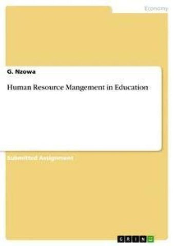 Human Resource Mangement in Education