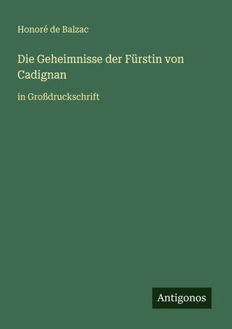 Die Geheimnisse der Fürstin von Cadignan