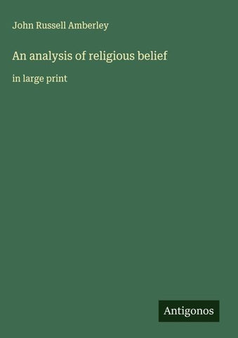 An analysis of religious belief