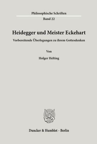 Heidegger und Meister Eckehart.