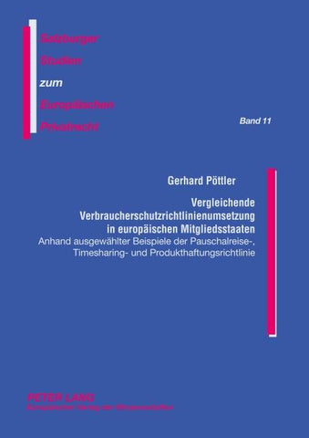 Vergleichende Verbraucherschutzrichtlinienumsetzung in europäischen Mitgliedsstaaten