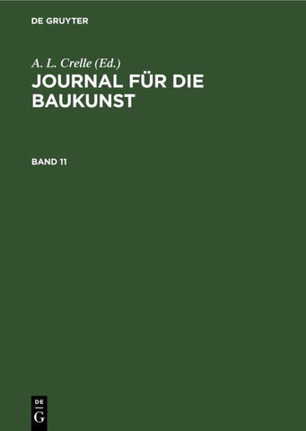 Journal für die Baukunst. Band 11