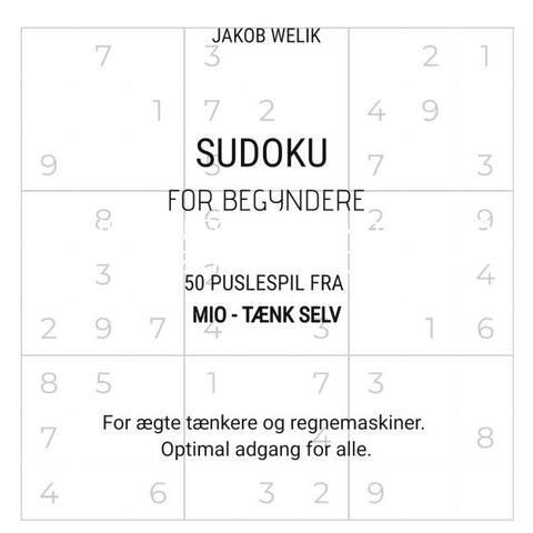 Sudoku for begyndere - 50 puslespil fra Mio - tænk selv