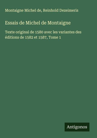 Essais de Michel de Montaigne