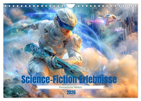 Science-Fiction Erlebnisse - Fantastische Welten (Wandkalender 2026 DIN A4 quer), CALVENDO Monatskalender