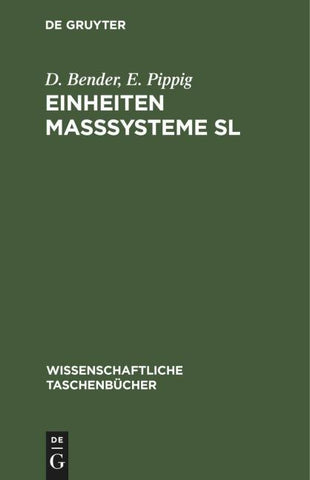 Einheiten Maßsysteme Sl