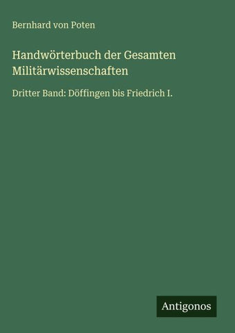 Handwörterbuch der Gesamten Militärwissenschaften