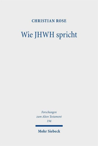 Wie JHWH spricht