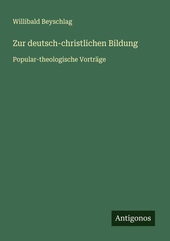 Zur deutsch-christlichen Bildung