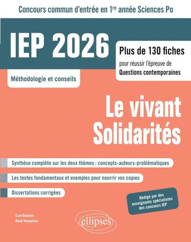 CONCOURS COMMUN IEP 2026