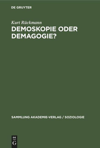 Demoskopie oder Demagogie?