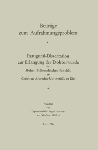 Beiträge zum Aufrahmungsproblem