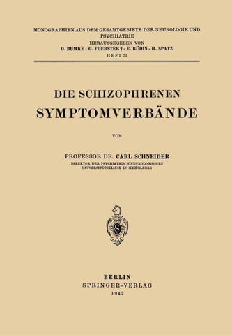 Die Schizophrenen Symptomverbände