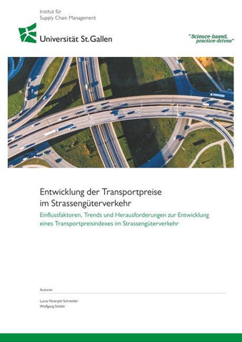 Entwicklung der Transportpreise im Strassengüterverkehr