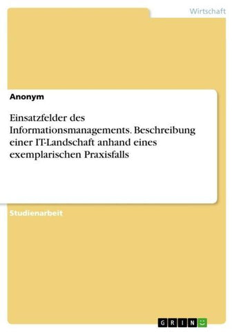 Einsatzfelder des Informationsmanagements. Beschreibung einer IT-Landschaft anhand eines exemplarischen Praxisfalls