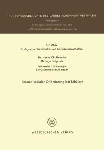 Formen sozialer Orientierung bei Schülern
