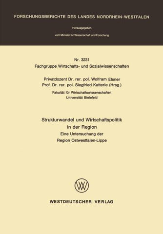 Strukturwandel und Wirtschaftspolitik in der Region