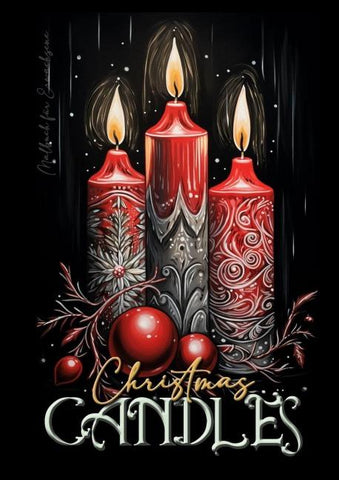 Weihnachtskerzen Malbuch für Erwachsene