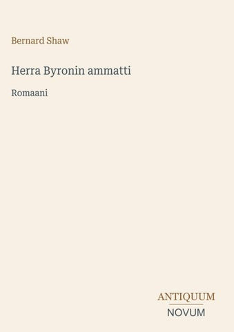 Herra Byronin ammatti