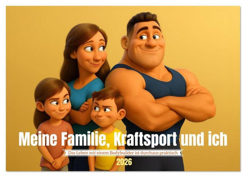 Meine Familie, Kraftsport und ich (Wandkalender 2026 DIN A3 quer), CALVENDO Monatskalender
