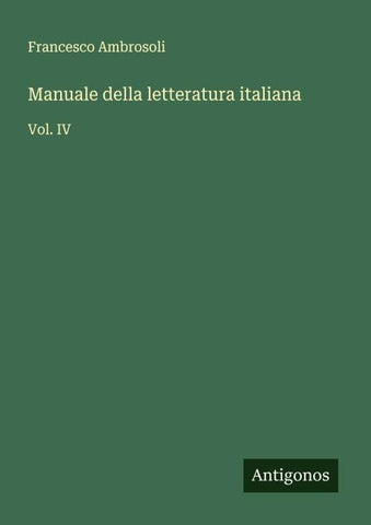 Manuale della letteratura italiana
