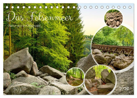 Das Felsenmeer - Natur pur im Odenwald (Tischkalender 2026 DIN A5 quer), CALVENDO Monatskalender